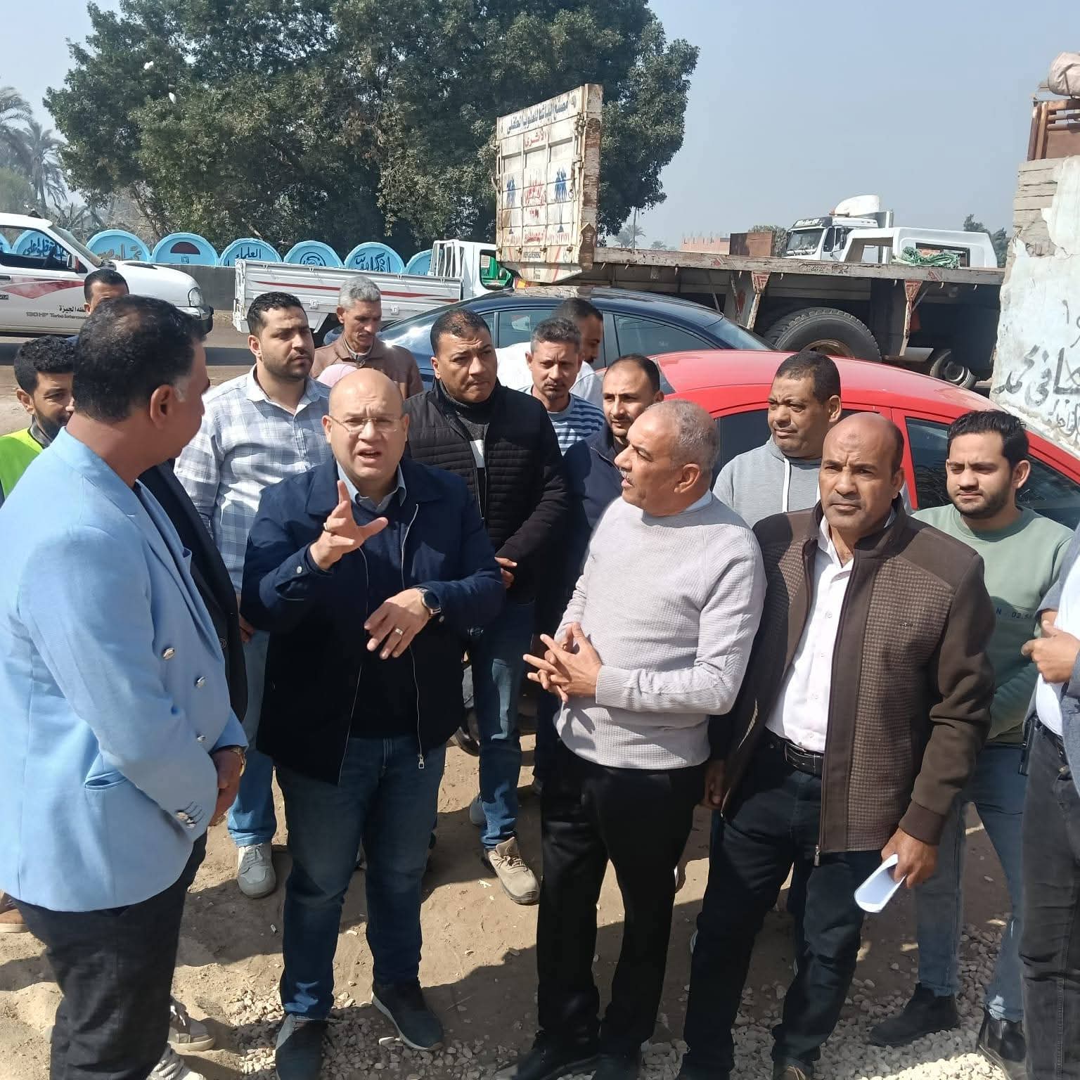 نائب محافظ الجيزة في جولة ميدانية ليتفقد قري منشأة فاضل وبرنشت وطهما لمتابعه الحالة العامة