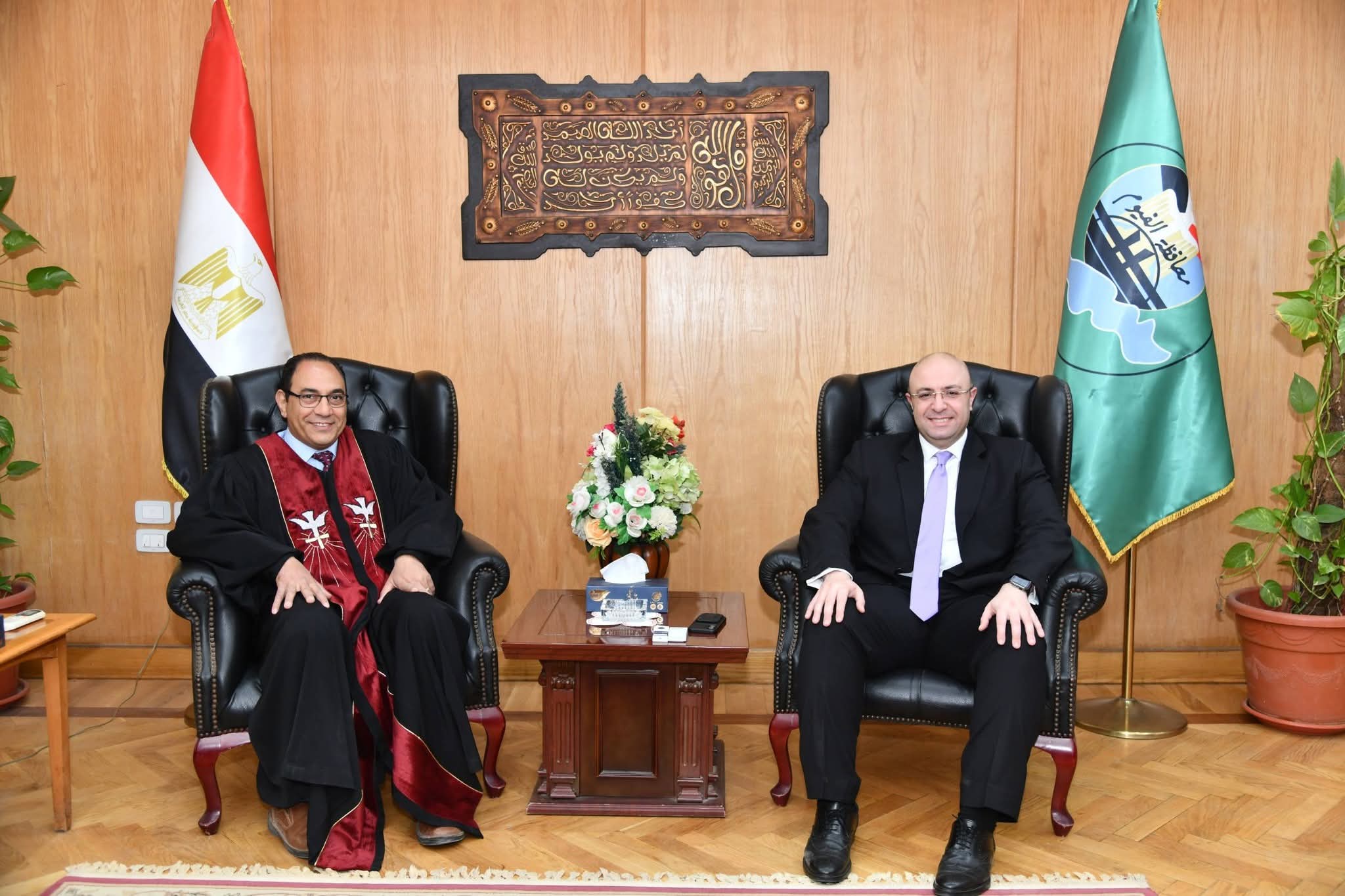 وفد الطائفة الإنجيلية يهنئ محافظ الفيوم بتجديد الثقة ويؤكد دعم جهود التنمية