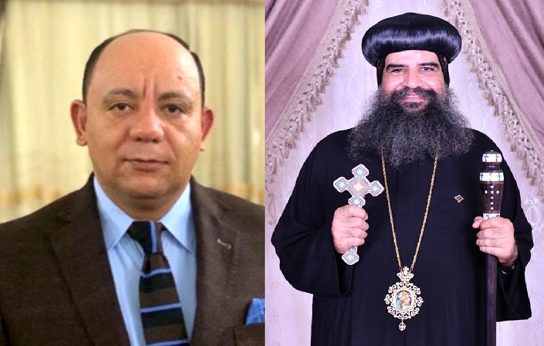 تهنئة رجل الاعمال من صفوت عبده نصيف للانبا بيسنتي مطران اسيوط الجديدة وابنوب بمناسبة عيد القيامة المجيد