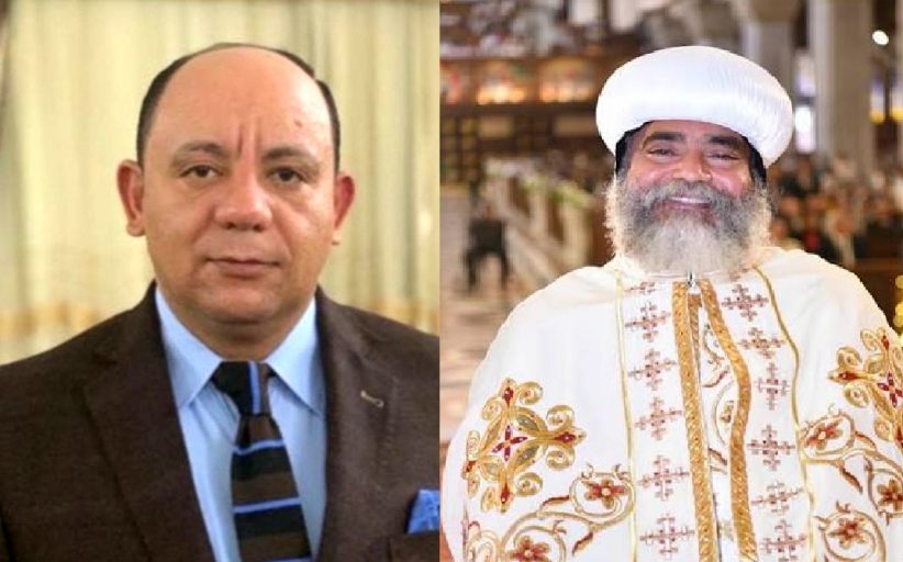 تهنئة رجل الاعمال من صفوت عبده نصيف الانبا بضابا اسقف نجع حمادي  بمناسبة عيد القيامة المجيد