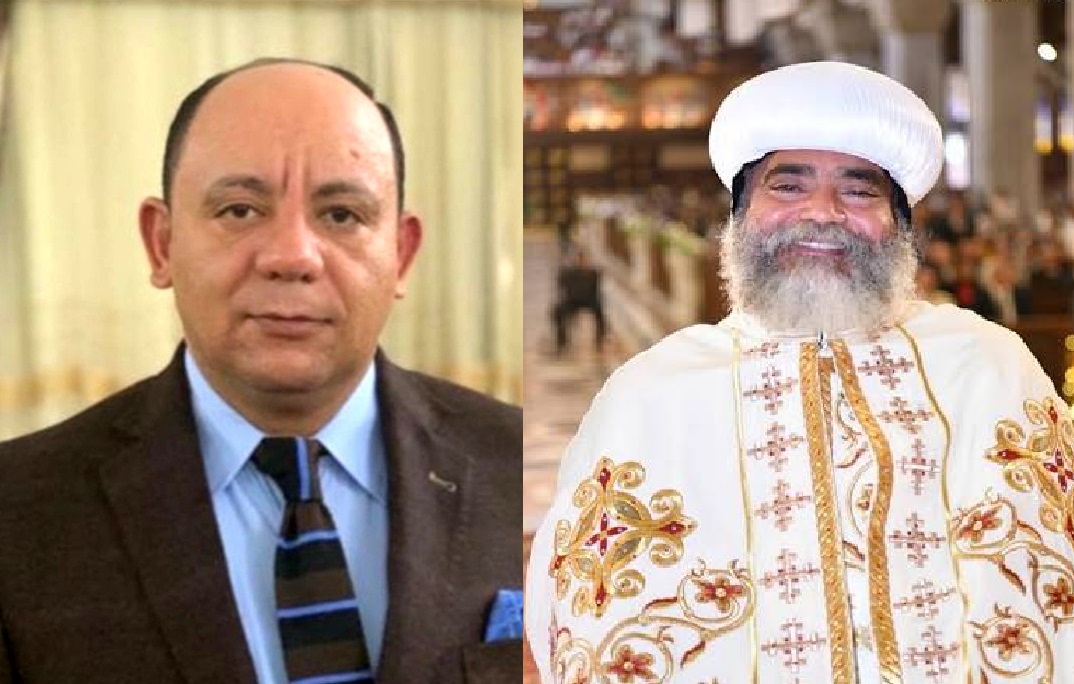 تهنئة  من رجل الاعمالصفوت عبده نصيف الانبا بضابا اسقف نجع حمادي  بمناسبة عيد القيامة المجيد