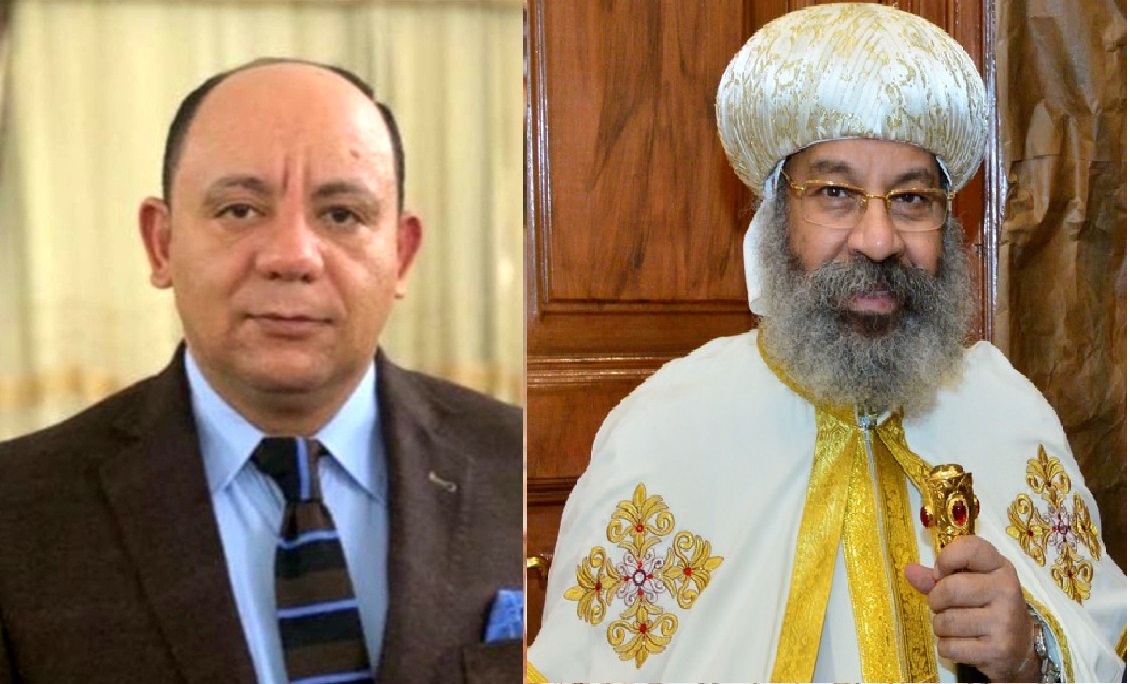 تهنئة من رجل الاعمال صفوت عبده نصيف للانبا روفائيل اسقف عام كنائس القاهرة بمناسبة عيد القيامة المجيد