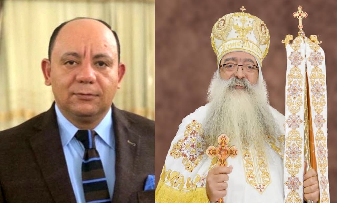 تهنئة من رجل الاعمال صفوت عبده نصيف للانبا تكلا اسقف دشنا بمناسبة عيد القيامة المجيد