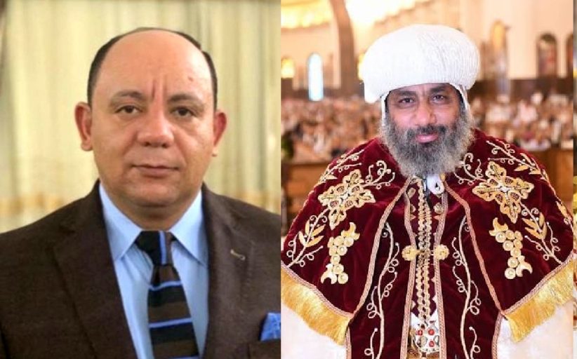 تهنئة من رجل الاعمال  صفوت عبده نصيف  للانبا نوفير اسقف شبين القناطر بمناسبة عيد القيامة المجيد