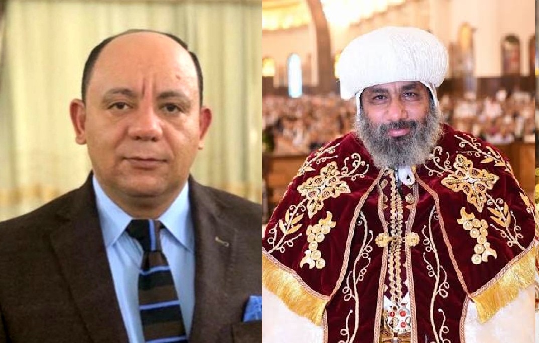 تهنئة من رجل الاعمال  صفوت عبده نصيف  للانبا نوفير اسقف شبين القناطر بمناسبة عيد القيامة المجيد