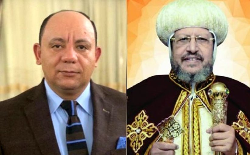 تهنئة من رجل الاعمال صفوت عبده نصيف الانبا مرقس مطران شبرا  بمناسبة عيد القيامة المجيد