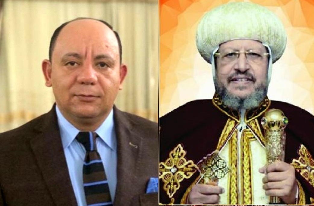 تهنئة من رجل الاعمال صفوت عبده نصيف الانبا مرقس مطران شبرا  بمناسبة عيد القيامة المجيد