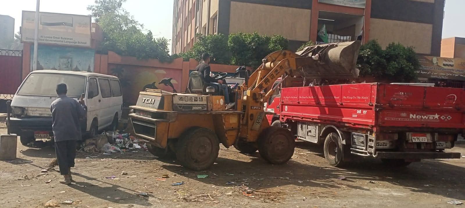 التنمية : حملات ميدانية لرفع المخلفات والتعامل مع الإشغالات بعد رصد شكاوى المواطنين بـ6 محافظات