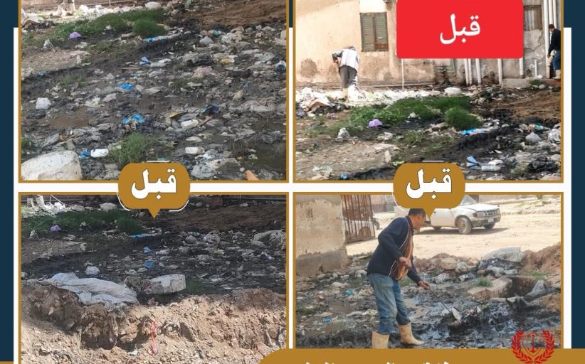 متابعة ميدانية لأعمال تطهير المناور بمنطقة خالد بن الوليد