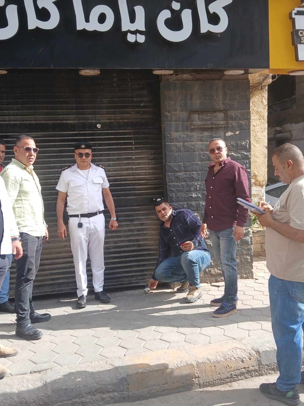 إزالة تعديات وإغلاق 5 مقاهي مخالفة بشارع خاتم المرسلين في العمرانية
