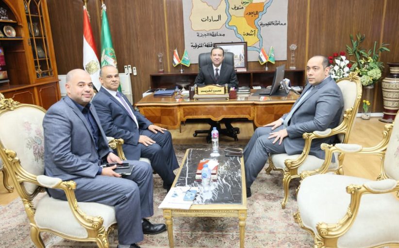 محافظ المنوفية يرحب بـ مدير شركة غاز مصر الجديد ويوجه بالمتابعة الميدانية وسرعة تنفيذها
