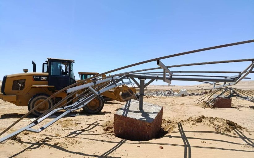 إزالة تعديات واسترداد 100 فدان من أراضي الدولة بيوسف الصديق