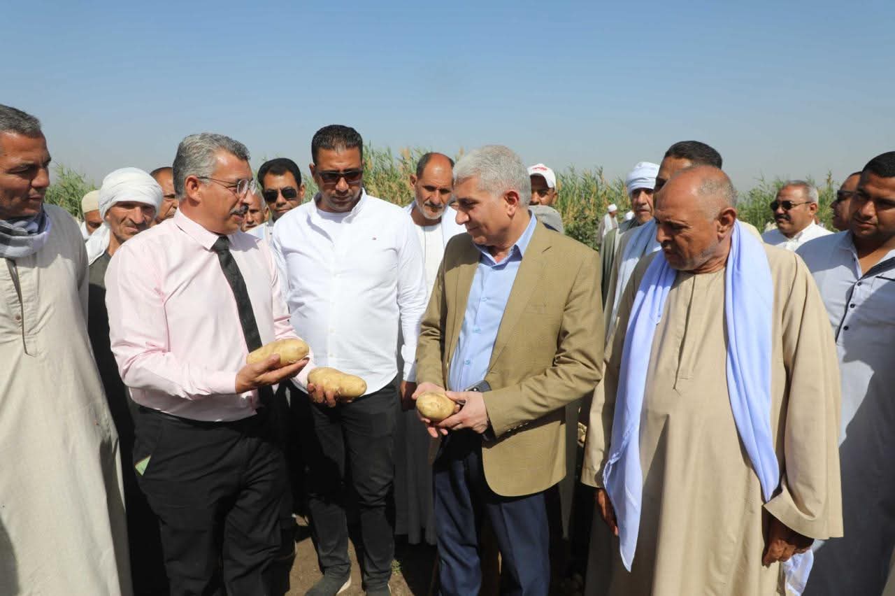 السكرتير العام للمنيا يتابع حصاد البطاطس بمطاي.. والمحافظة تُعزز مكانتها التصديرية عالميًا