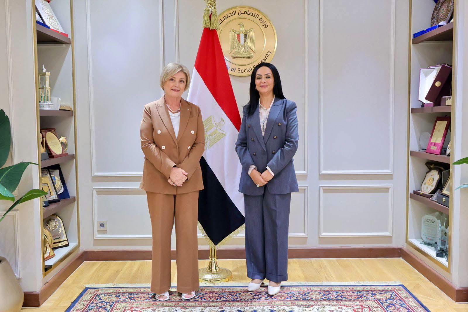 وزارة التضامن الاجتماعي تستقبل وزيرة العمل والسياسات الاجتماعية بالجمهورية الإيطالية   